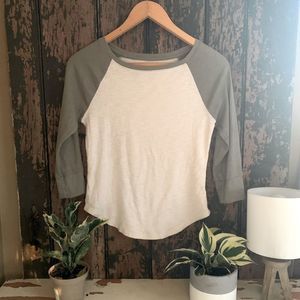 ⚾️ Baseball T - Army Green and Cream ⚾️